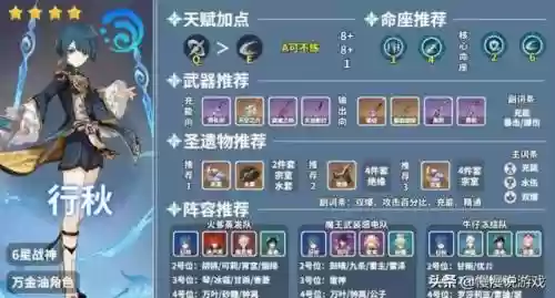 核爆行秋阵容搭配(原神核弹流阵容)插图2