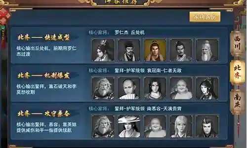 游戏角色阵容搭配图片高清