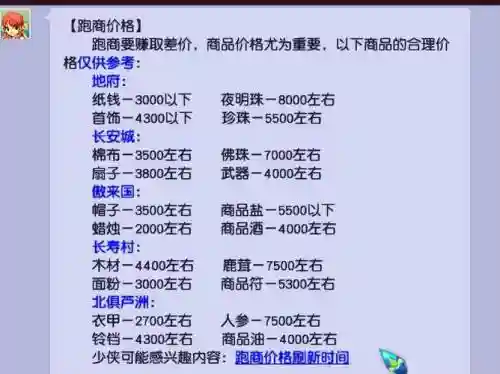 梦幻西游西梁女国怎么跑商插图