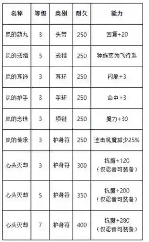 魔力忍者可装备插图