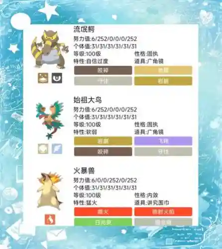 pokemmo阵容搭配雪天