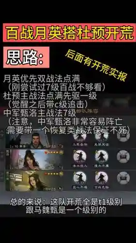 率土之滨开荒阵容搭配插图