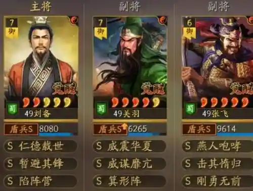 三国志关羽刘备搭配阵容