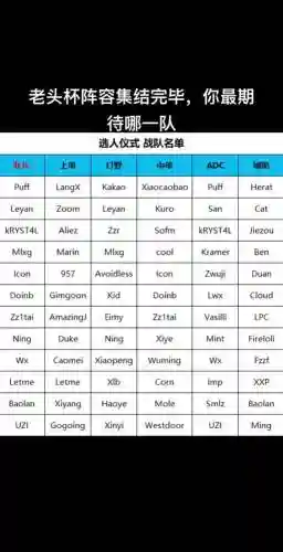 uzi替补阵容
