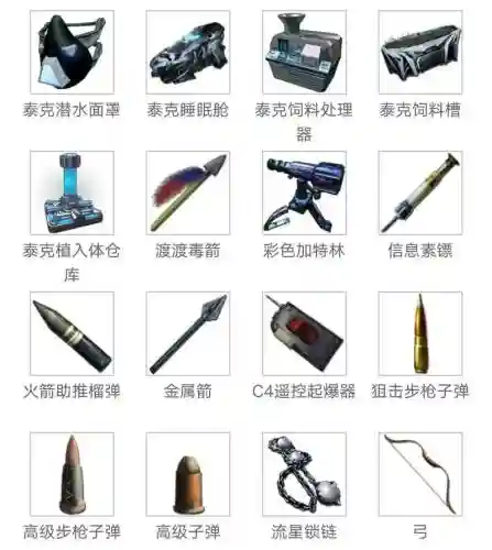 电脑版方舟武器大全