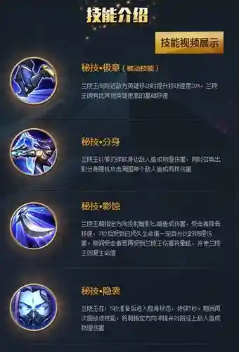 兰陵王视频技能介绍插图