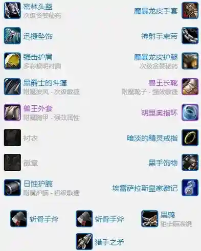 魔兽60猎人mc之前装备插图