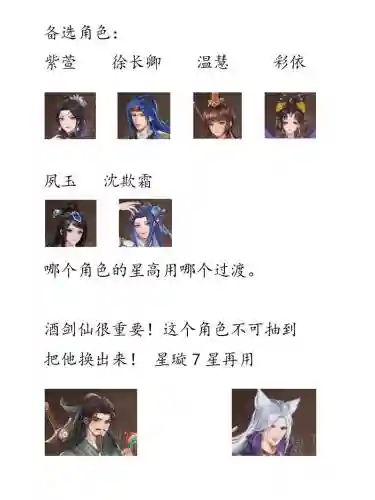 《仙剑》阵容搭配