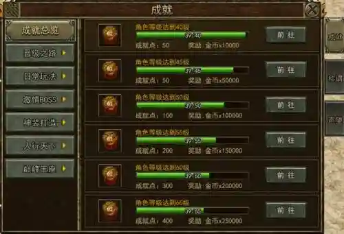 传奇单职业带技能树