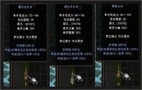 奇迹mu梦幻骑士武器，奇迹mu梦幻骑士几级可以转职插图