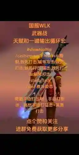 魔兽5.4武器战pvp宏，wow武器战pvp一键宏插图