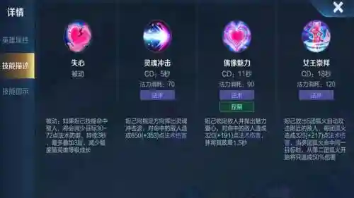 妲己技能特点，妲己的技能