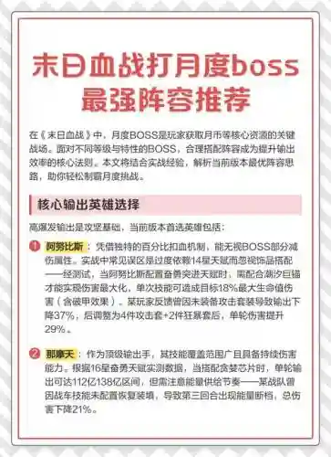 末日血战阵容搭配推荐，末日血战最强搭配插图